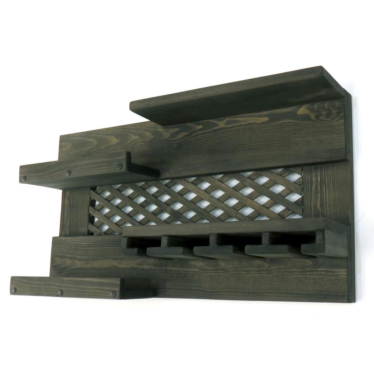 Полка для вина настенная из дерева Тояма Морион (ПНК-001211)