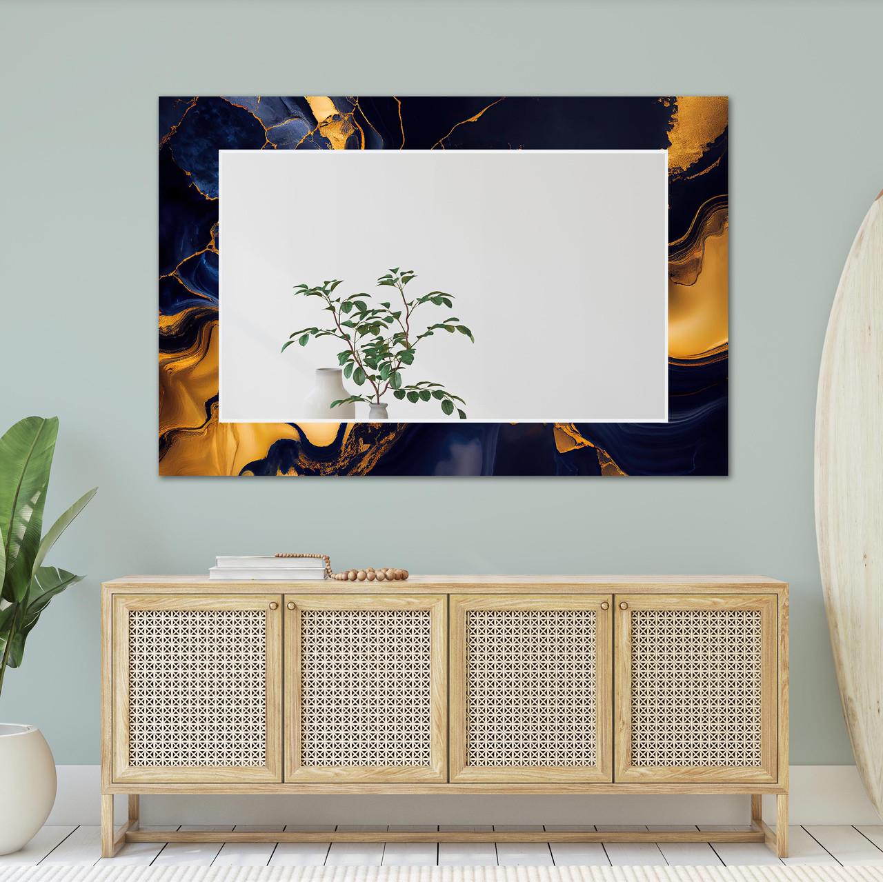 Зеркало на стену NovellaPrint с рисунком мрамора прямоугольное 90х60 см (2016.6) Зеркало на стену NovellaPrint с рисунком мрамора прямоугольное 90х60 см (2016.6)