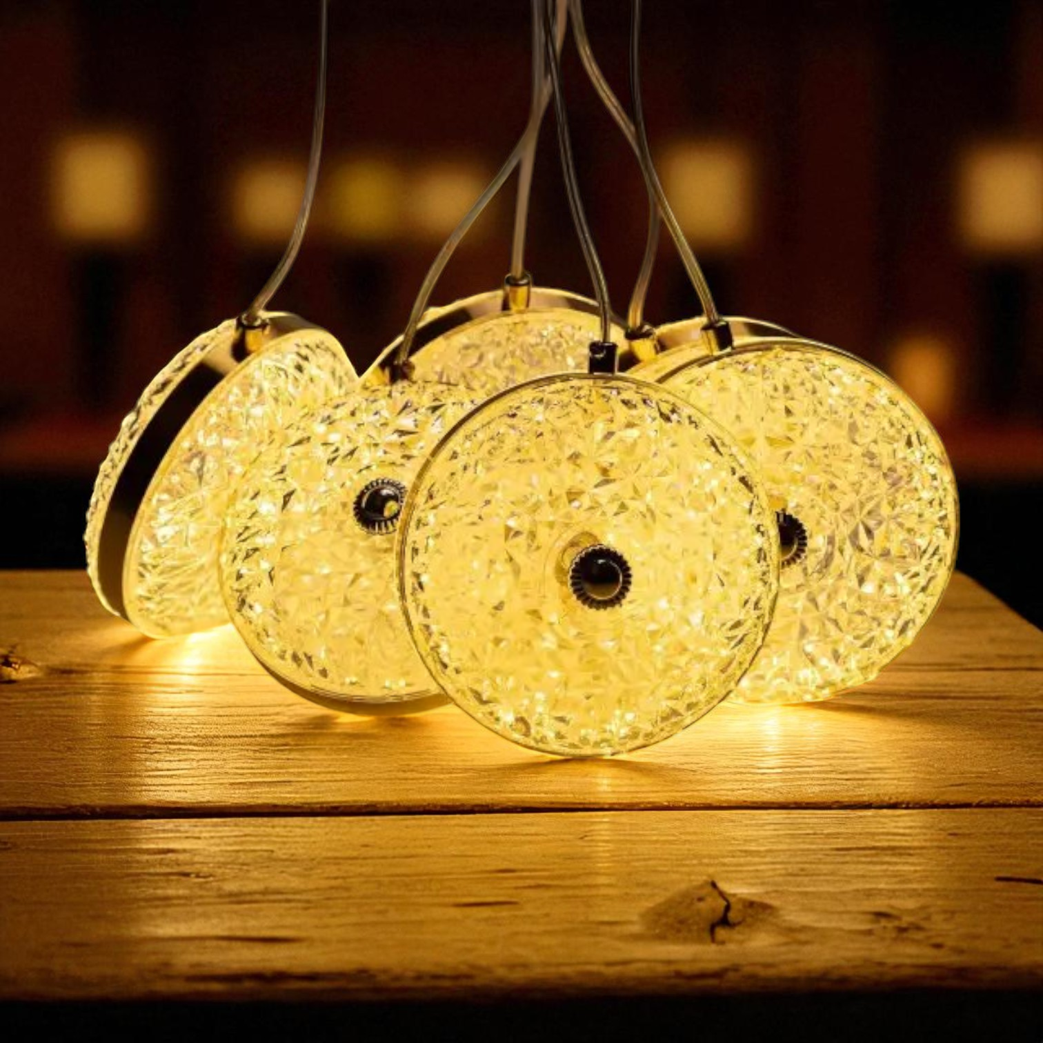 Гирлянда штора сетевая LED с объемными фигурками Бриллиант 3х0,9 м 6 ламп Теплый желтый (6L3MDIA) - фото 10