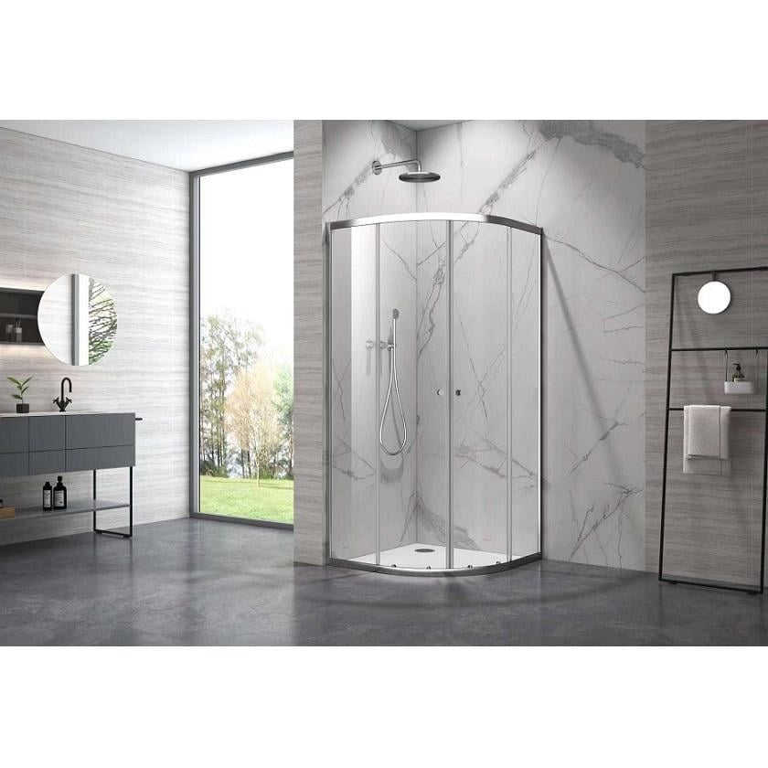 Душевая кабина Armaform Elbe CLASSIC полукруглая раздвижная/хромированный профиль/стекло прозрачное/без поддона 5 мм 90x90x190 см (110-092210)