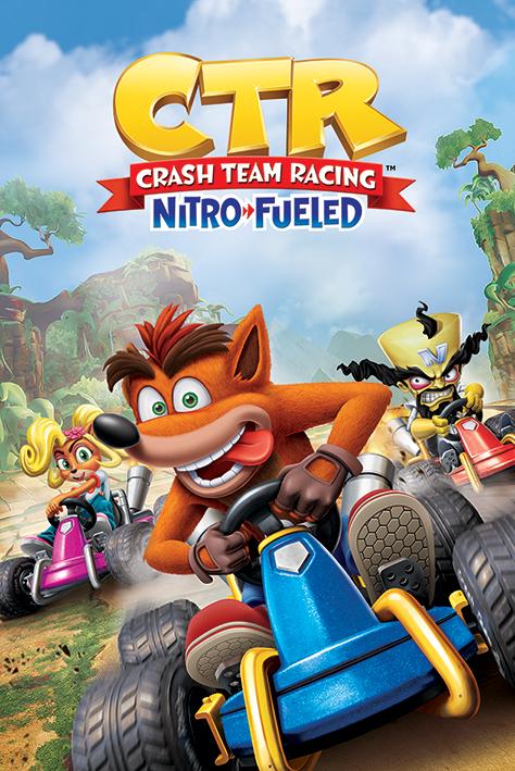 Постер плакат Crash Team Racing Гонка 61x91,5 см