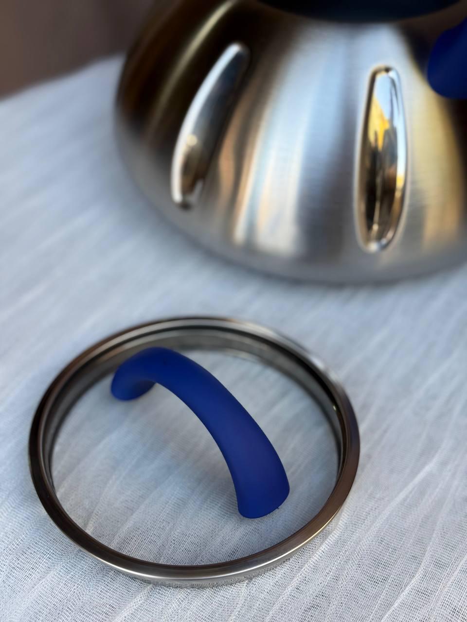 Чайник со свистком Unique из нержавеющей стали 3л Синий (UN-5303) - фото 3 Чайник со свистком Unique из нержавеющей стали 3л Синий (UN-5303) - фото 3