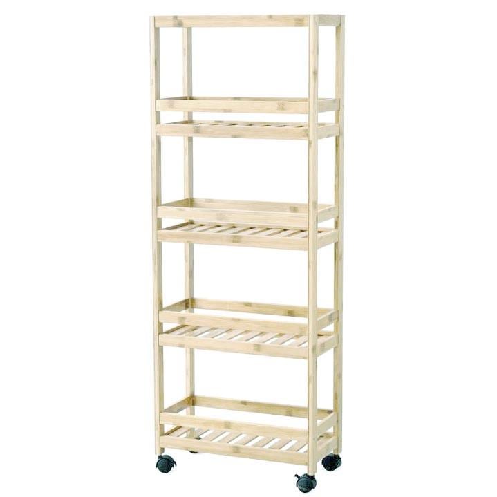 Этажерка для ванной из дерева на колесиках Сразлоу Бланже (АБТ-009501)