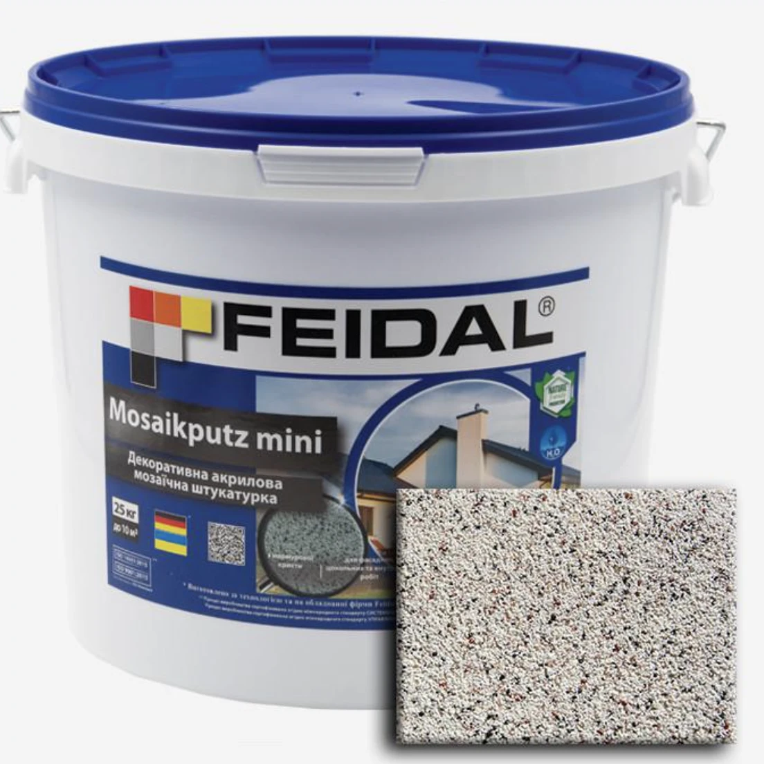 Декоративная штукатурка акриловая мозаичная Feidal Mosaikputz mini А10 25 кг (1886455347)