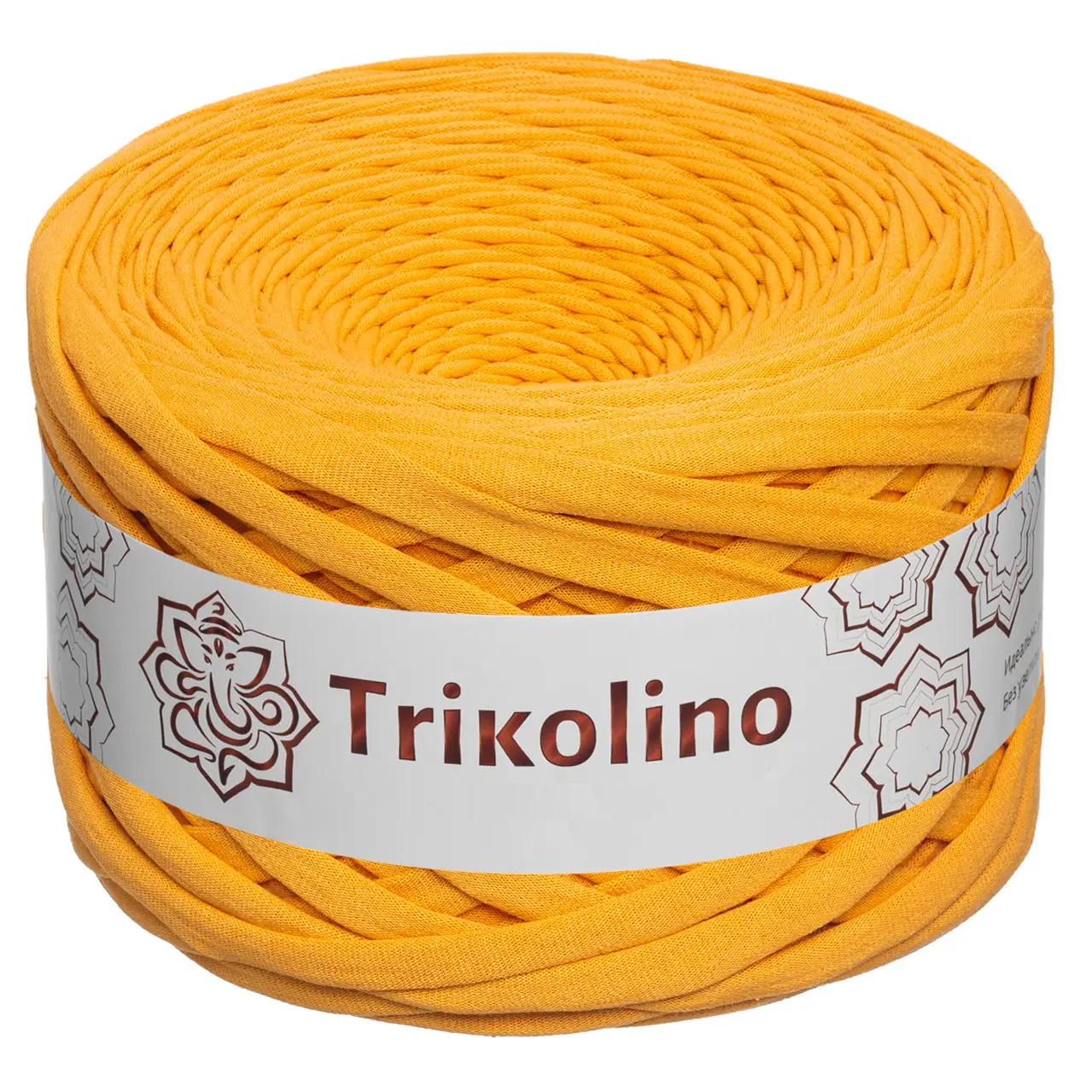 Пряжа трикотажная Trikolino 7-9 мм 100 м Бурштиновий