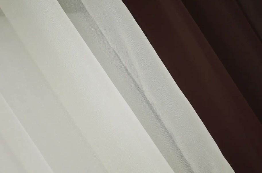 Комплект штор на кухню 265х170 см Венге/Бежевый (017к) - фото 2 Комплект штор на кухню 265х170 см Венге/Бежевый (017к) - фото 2