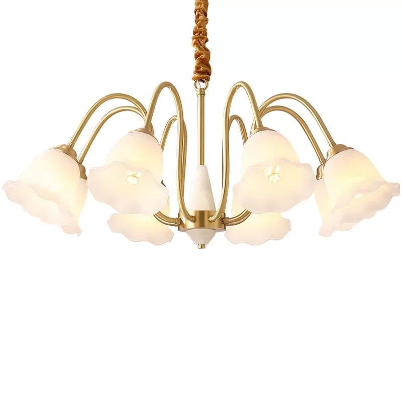 Люстра потолочная LED 5029 8 плафонов Золотистый (7187912)