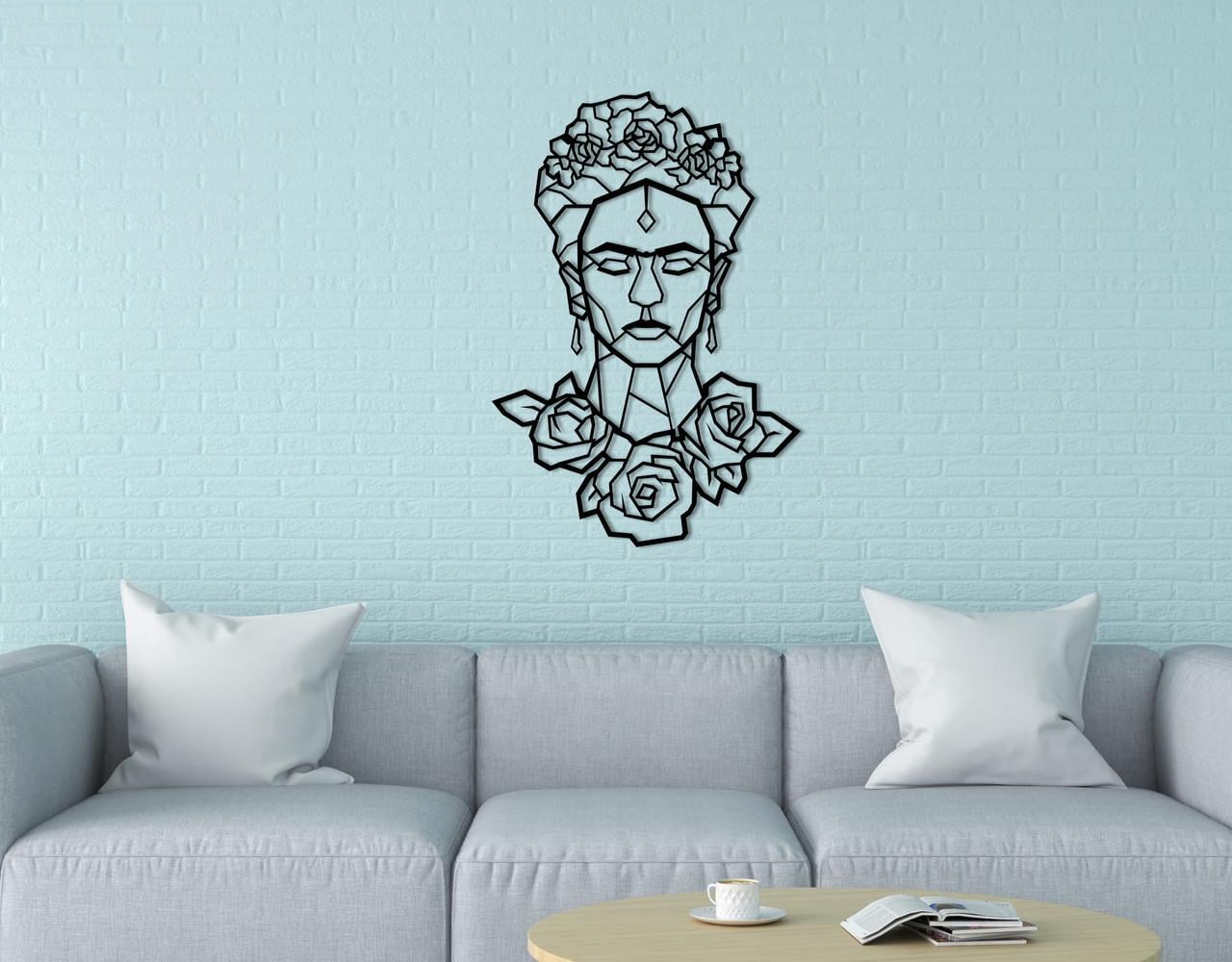 Панно на стену из дерева декоративное Upwood Decor Frida 37x25 см Black (1577458384)