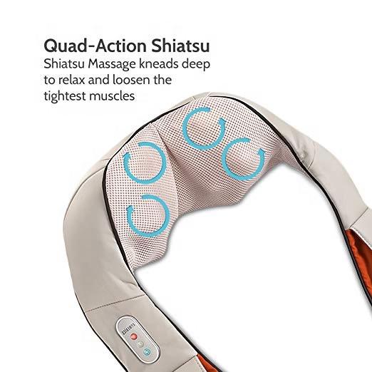 Ударный массажер SUNROZ JY-829 Massager of Neck Kneading для массажа шеи и плеч (SUN5711) - фото 5