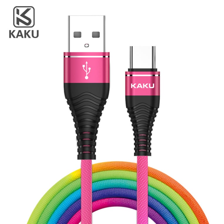 USB кабель Kaku KSC-109 microUSB 3.2A 1.2 м Rainbow (1079245436) - фото 3