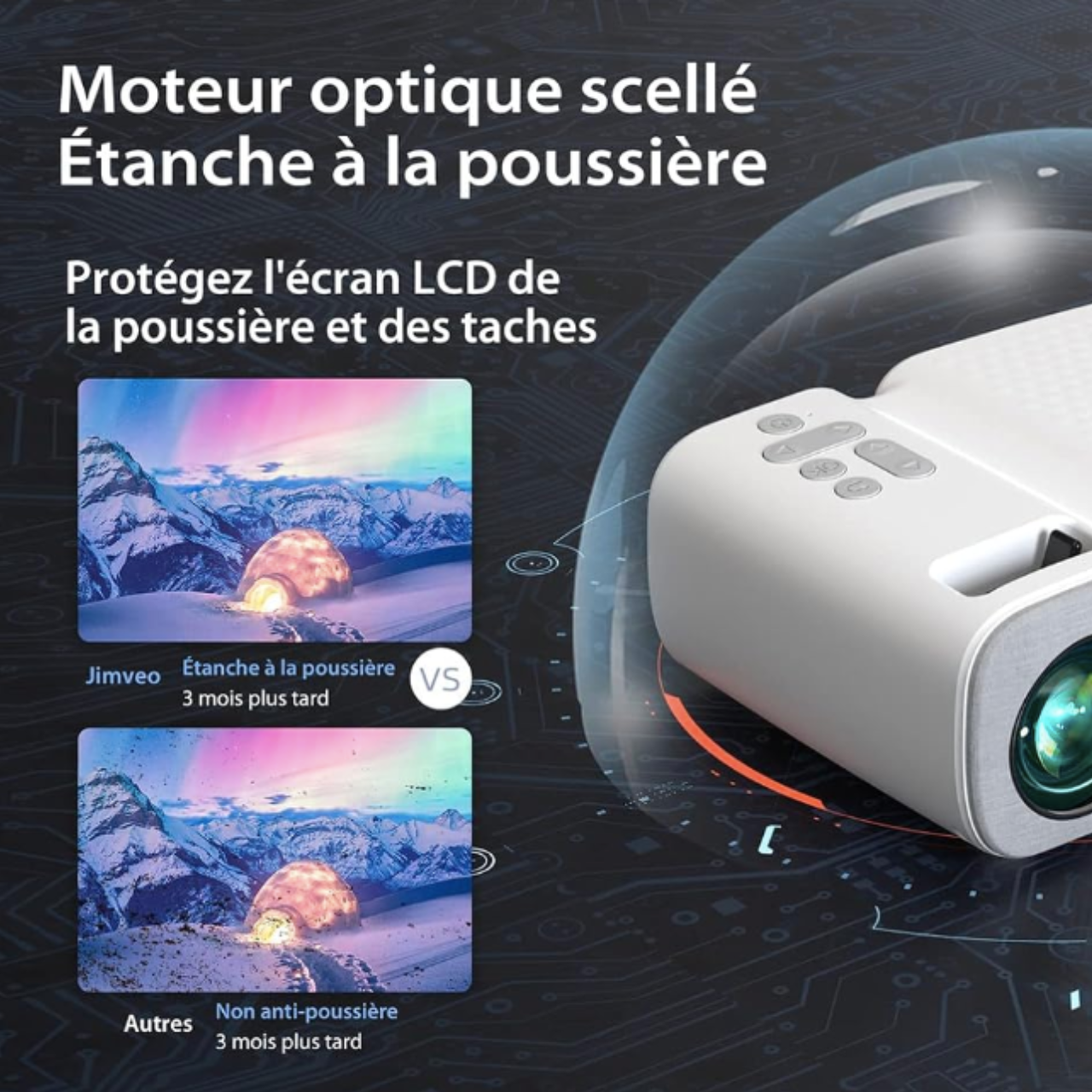 Мини-проектор Jimveo C11 Mini Full HD Wi-Fi 8500 Лм - фото 6 Мини-проектор Jimveo C11 Mini Full HD Wi-Fi 8500 Лм - фото 6