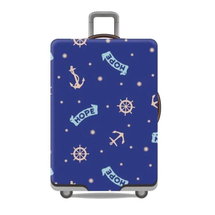 Чехол защитный для чемодана Marine Theme с цветным принтом плотный тянущийся материал/вырезы под ручки S (1825) Чехол защитный для чемодана Marine Theme с цветным принтом плотный тянущийся материал/вырезы под ручки S (1825)