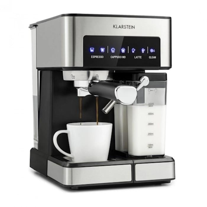 Кофеварка Klarstein Arabica Comfort 1350W 20 бар 1,8 л Нержавеющая сталь (10035655)