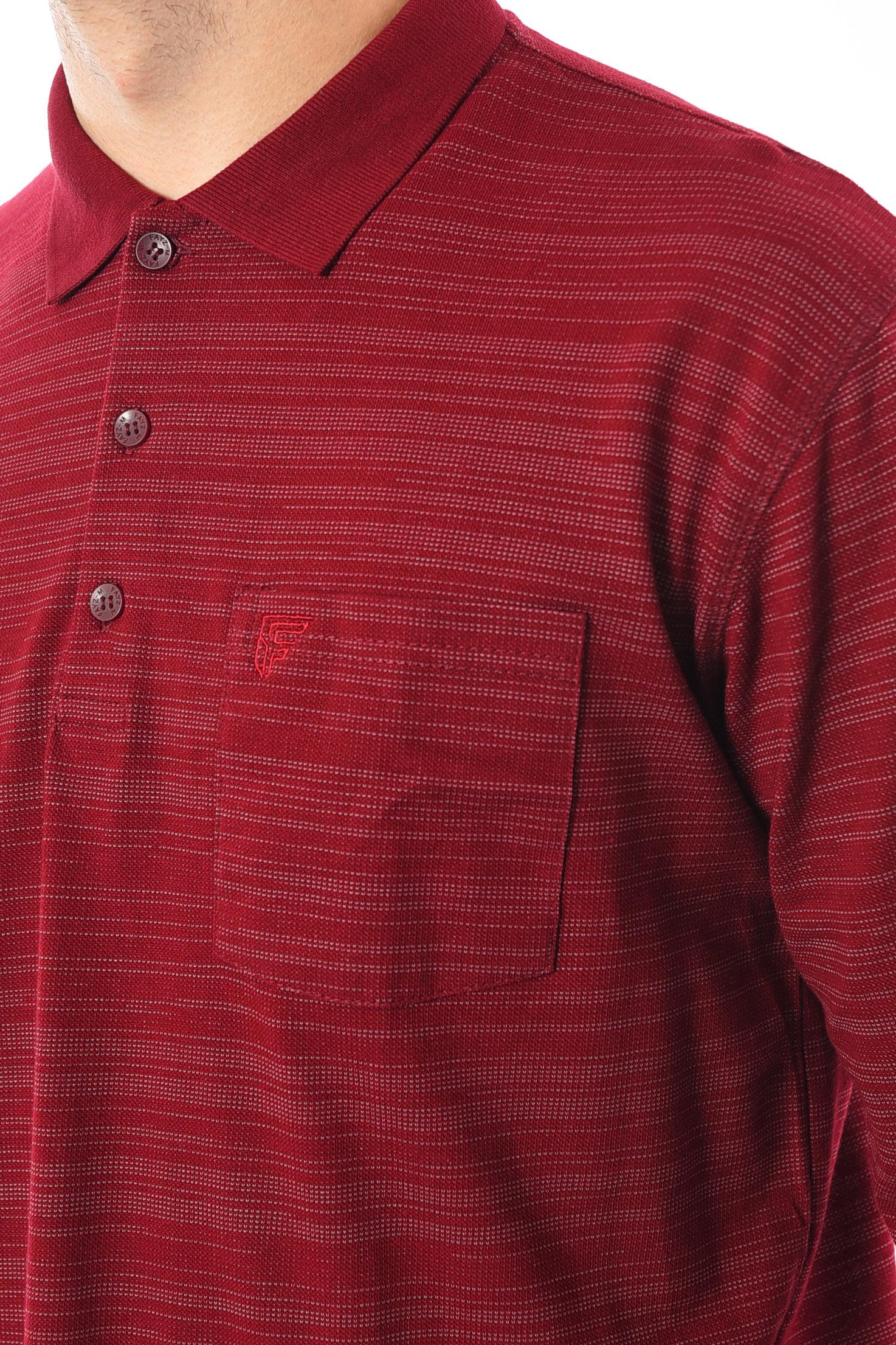 Кофта поло чоловіча напівбатальна 2XL Бордовий (193049) - фото 4 Кофта поло чоловіча напівбатальна 2XL Бордовий (193049) - фото 4