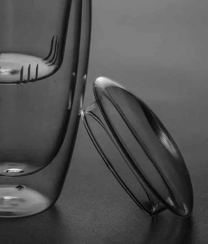 Стакан-заварник стеклянный Crane 350 мл с двойными стенками (QH-TD15) - фото 7