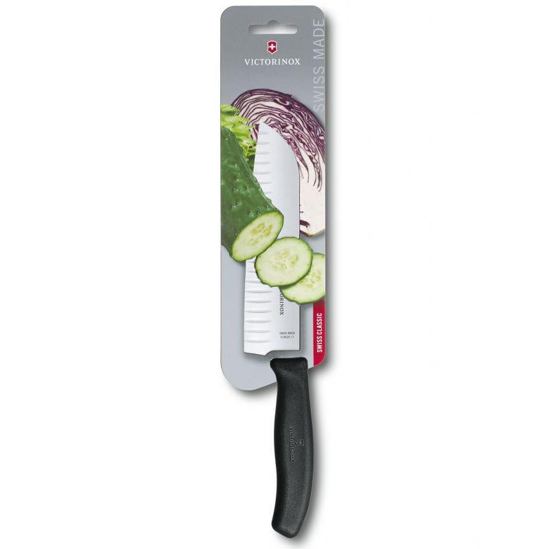 Ніж кухонний Victorinox Vx68523.17B Swiss Classic Santoku 373 мм Чорний - фото 2