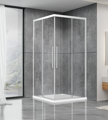Душевая кабина Dusel DL194 двери раздвижные/прозрачное стекло 900х900 Chrome (519491)