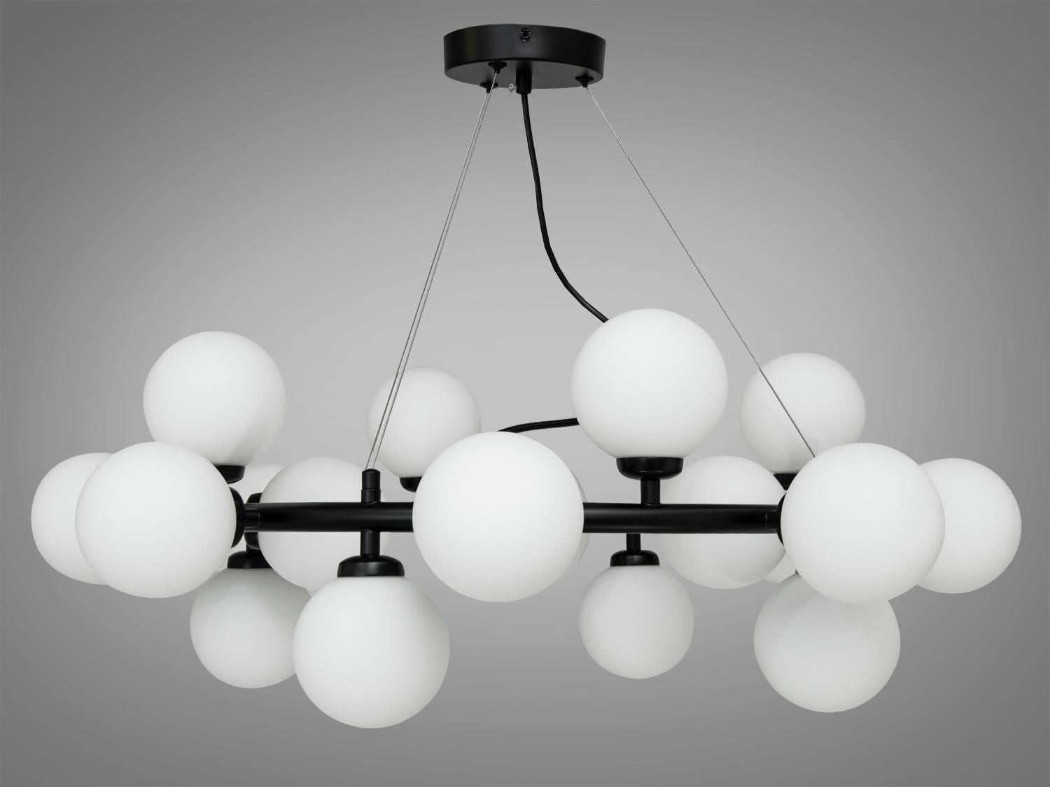 Люстра Diasha Бульбашки LQ7063/20BK в стилі Loft на 15 ламп Чорний Люстра Diasha Бульбашки LQ7063/20BK в стилі Loft на 15 ламп Чорний