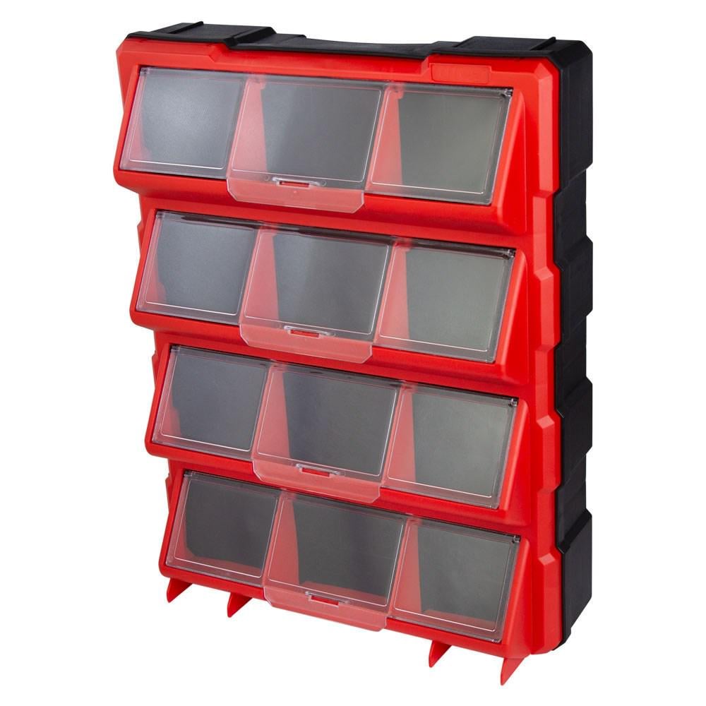 Органайзер пластиковый вертикальный Ultra 12 закрывающихся отсеков 460x360x120 мм (7417552)