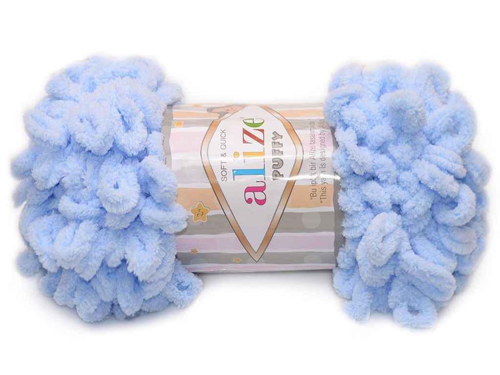 Пряжа Alize Puffy 5 шт. цвет 183 Светло-голубой (853965)