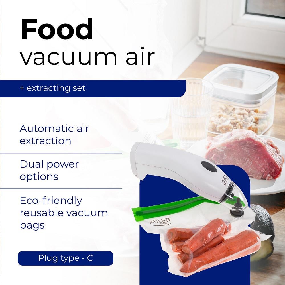 Вакуумний насос із набором пакетів Adler AD 4515 (6747) - фото 16 Вакуумний насос із набором пакетів Adler AD 4515 (6747) - фото 16