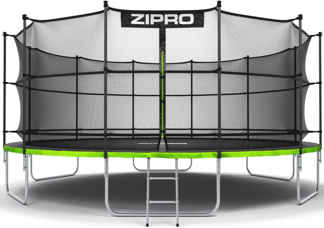 Батут із внутрішньою сіткою Zipro Jump Pro 16 футів 496 см Чорно-зелений (5902659840707)