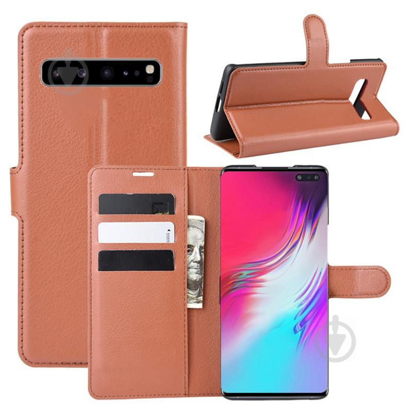 Чохол-книжка Litchie Wallet Samsung Galaxy S10 5G Brown (hub_lvrg97958)