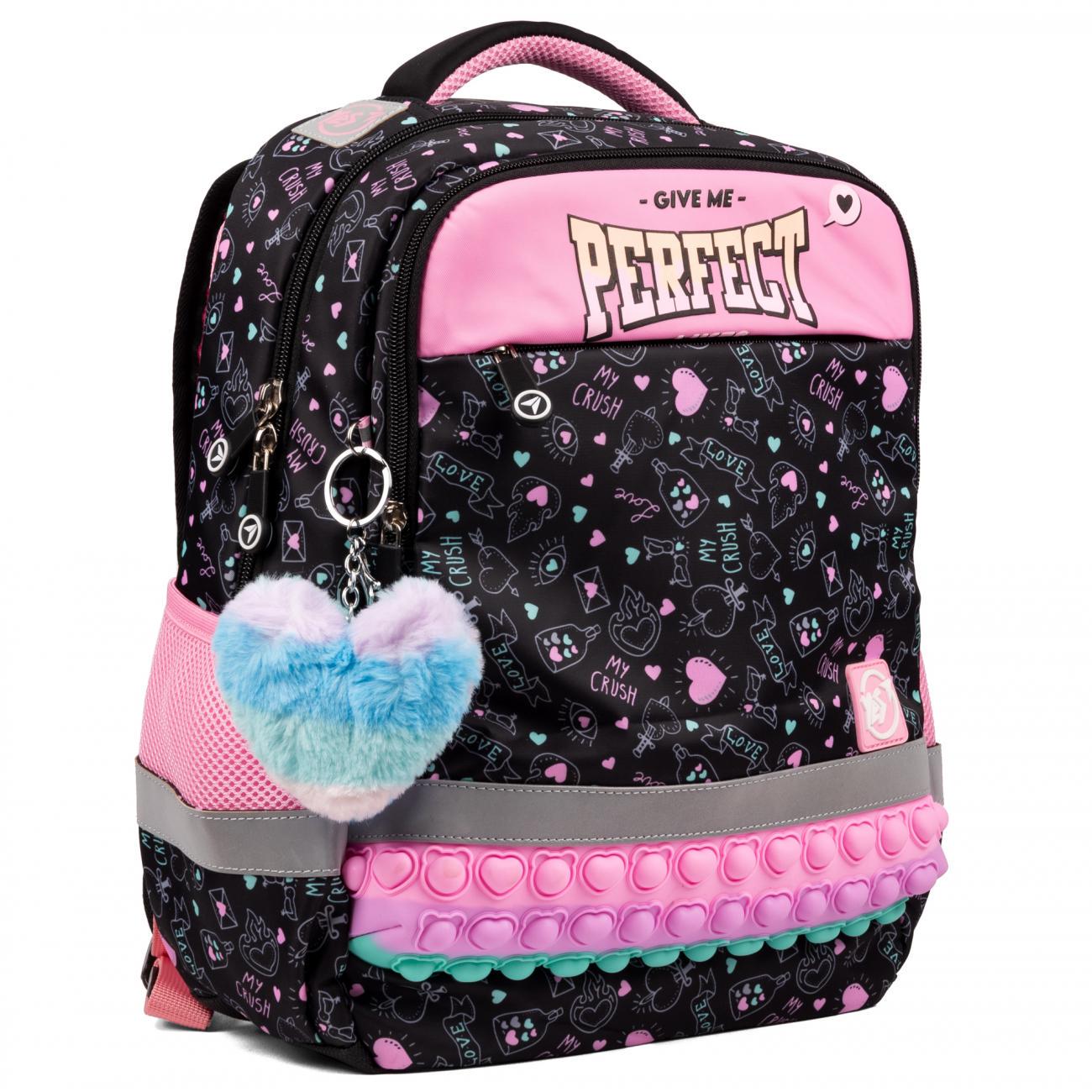 Рюкзак школьный YES Perfect 36x28x13 см 13 л Разноцветный (559566)