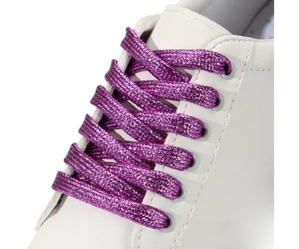 Шнурки перламутрові блискучі для взуття 1 м Фіолетовий Шнурки перламутрові блискучі для взуття 1 м Фіолетовий