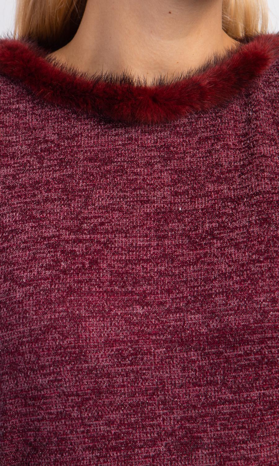 Платье женское прямого силуэта Diва р. 48 Бордовый (029) - фото 4