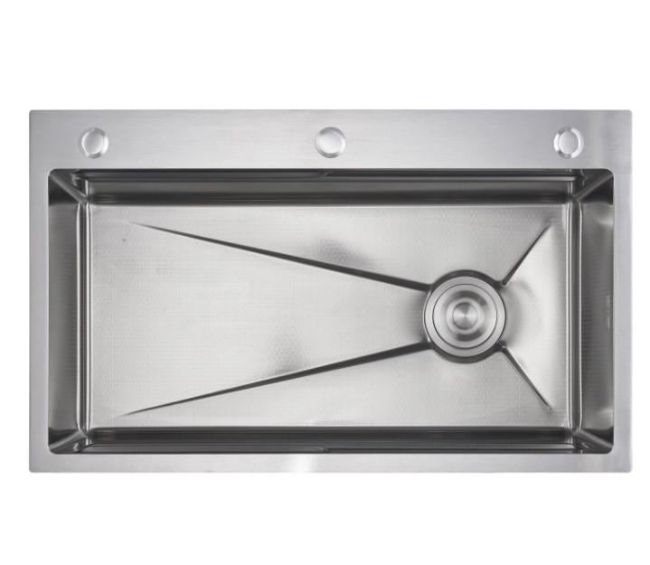 Мойка для кухни встроенная Lidz Handmade H7545 Decor Honeycomb 3,0/1,0 мм (LDH7545DEC48372)