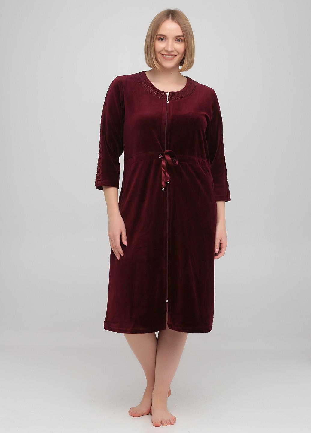 Домашний женский халат Romeo Life 2XL Бордовый (3592-06)