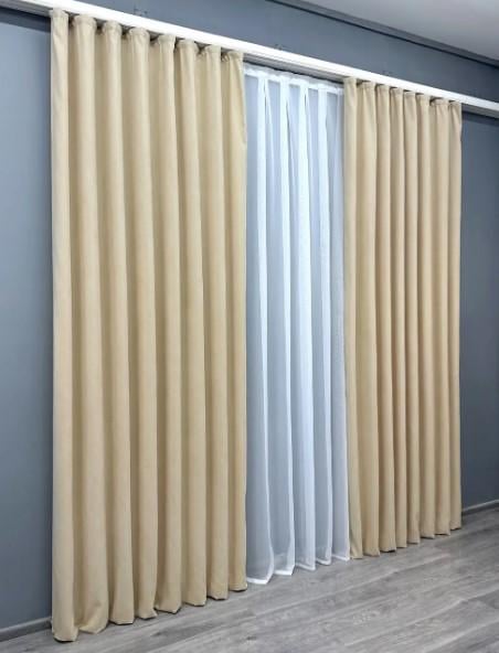 Комплект штор мікровелюр Petek 1,5х2,9 м 2 шт. Бежевий (1826ш 33-0818) - фото 6 Комплект штор мікровелюр Petek 1,5х2,9 м 2 шт. Бежевий (1826ш 33-0818) - фото 6