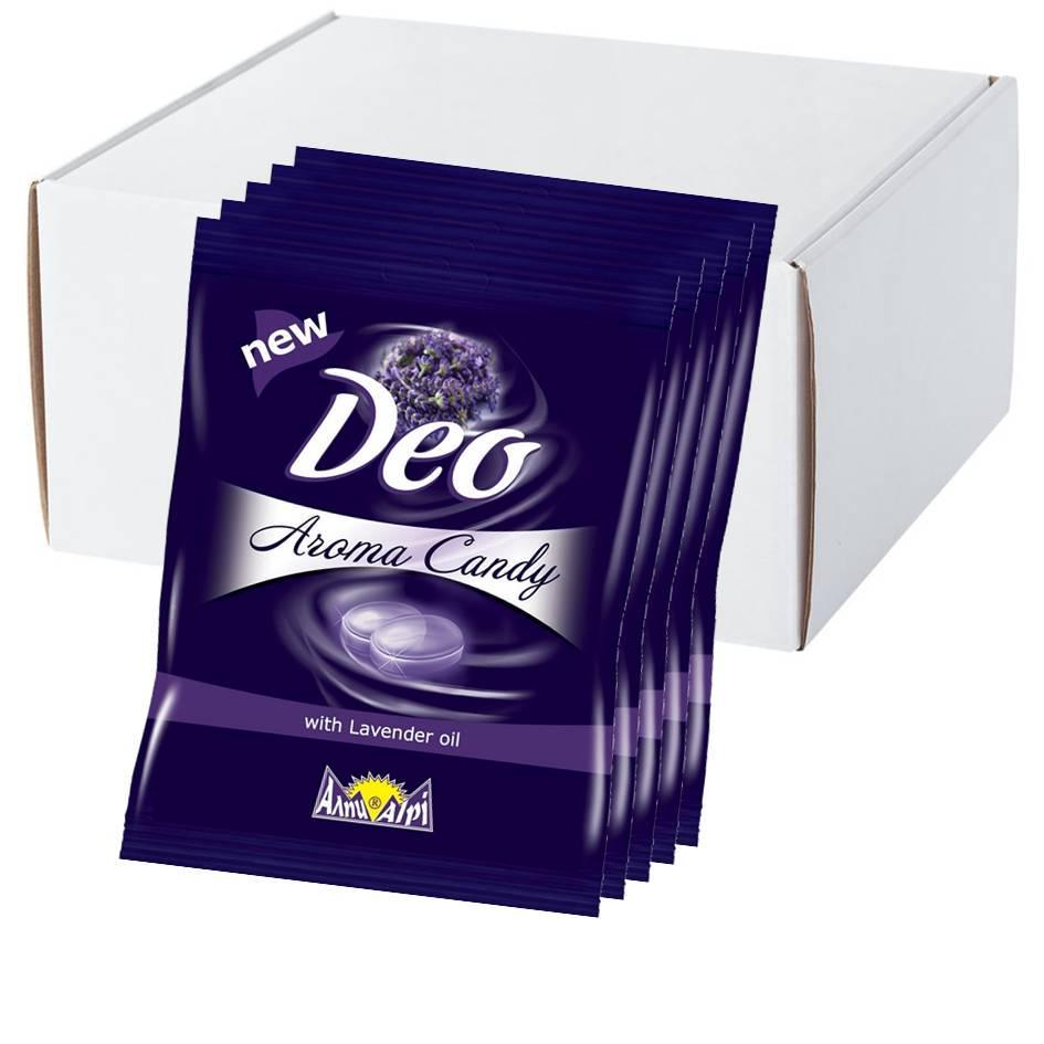 Леденцы Лаванда Deo Aroma Candy ящик 24 упаковки по 70 г