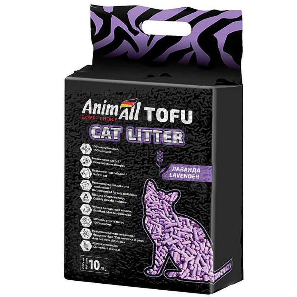 Наповнювач для котячого туалету AnimAll Tofu Classic соєвий з лавандою 10 л (2377800046)