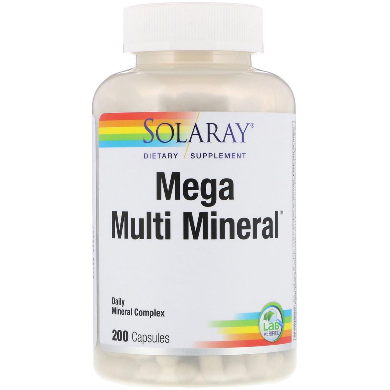 Мультимінерали Solaray Mega Multi Mineral 200 капс. (1095393622)