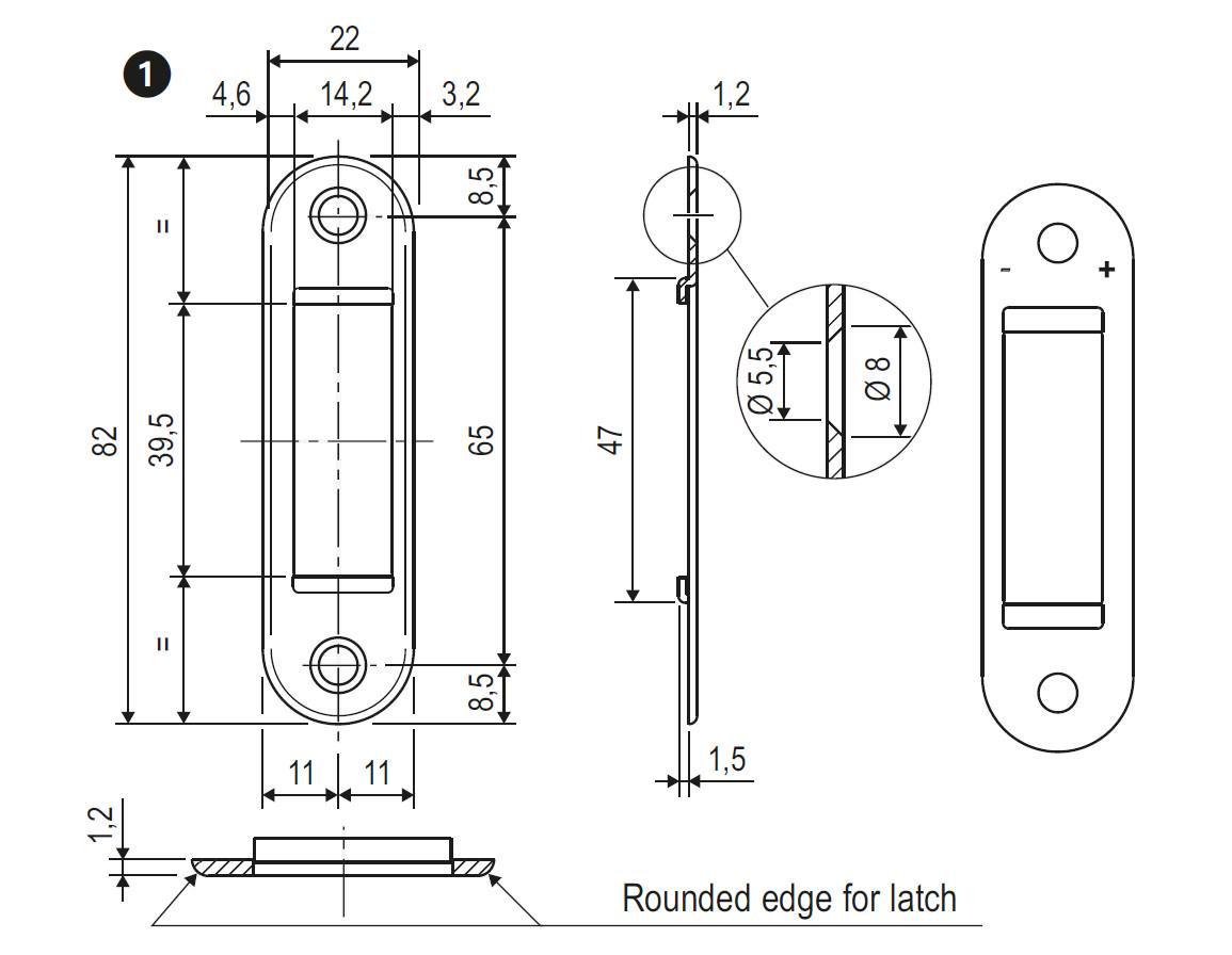 Ответная планка AGB EASY-FIX POLARIS XT Белый (B.01402.96.91) - фото 2 Ответная планка AGB EASY-FIX POLARIS XT Белый (B.01402.96.91) - фото 2