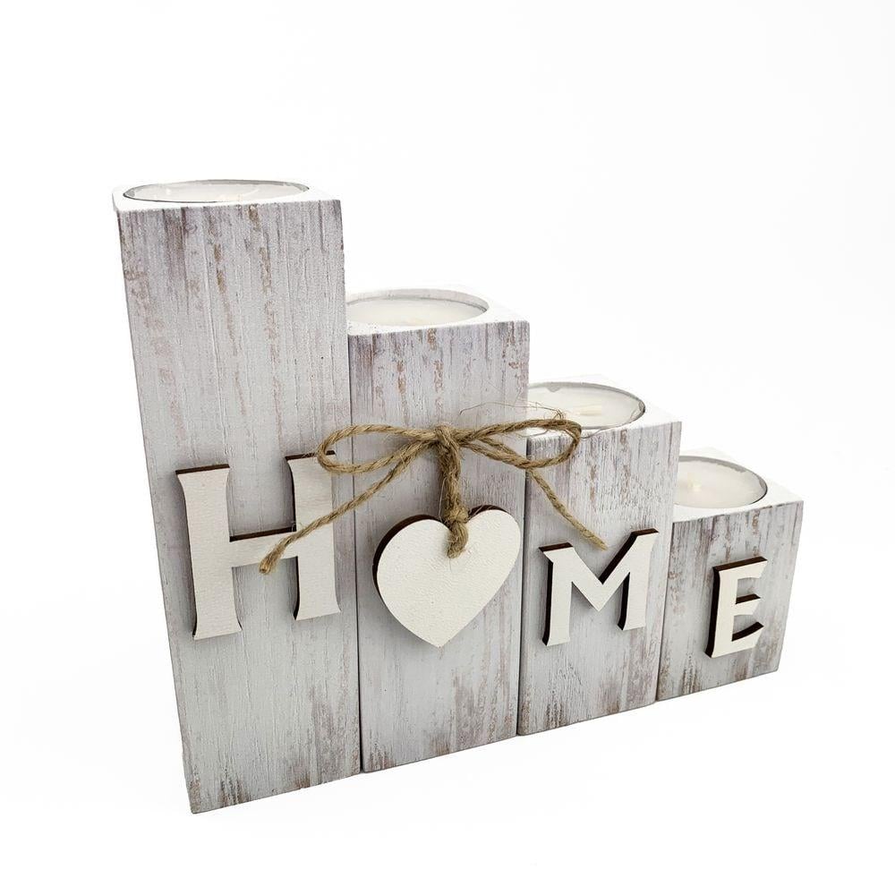 Підсвічники дерев'яні у наборі Home Білий 4 шт. (хрп10012ба) - фото 2 Підсвічники дерев'яні у наборі Home Білий 4 шт. (хрп10012ба) - фото 2