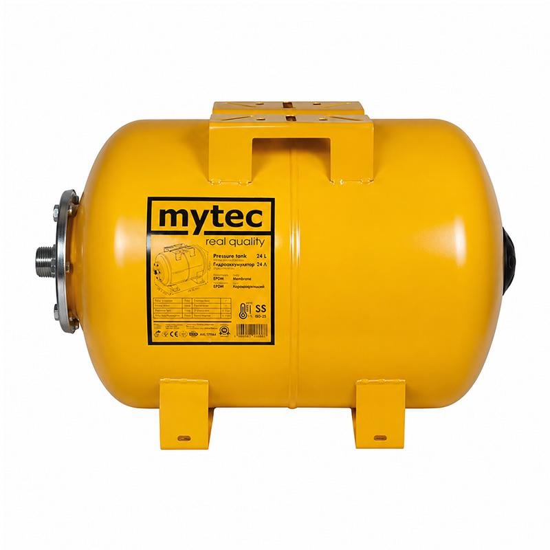 Гидроаккумулятор стальной Mytec горизонтальный 24 л Гидроаккумулятор стальной Mytec горизонтальный 24 л