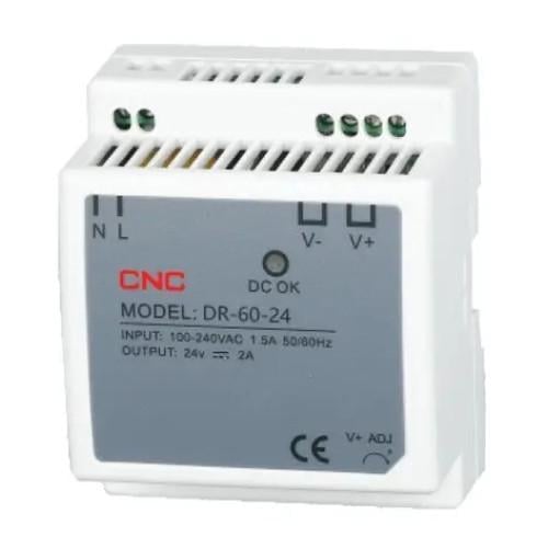 Блок питания на DIN-рейку однофазный CNC DR-60-24V DC In-АС 110-240V/Out-DC 24V 60 Вт (Б00045981)