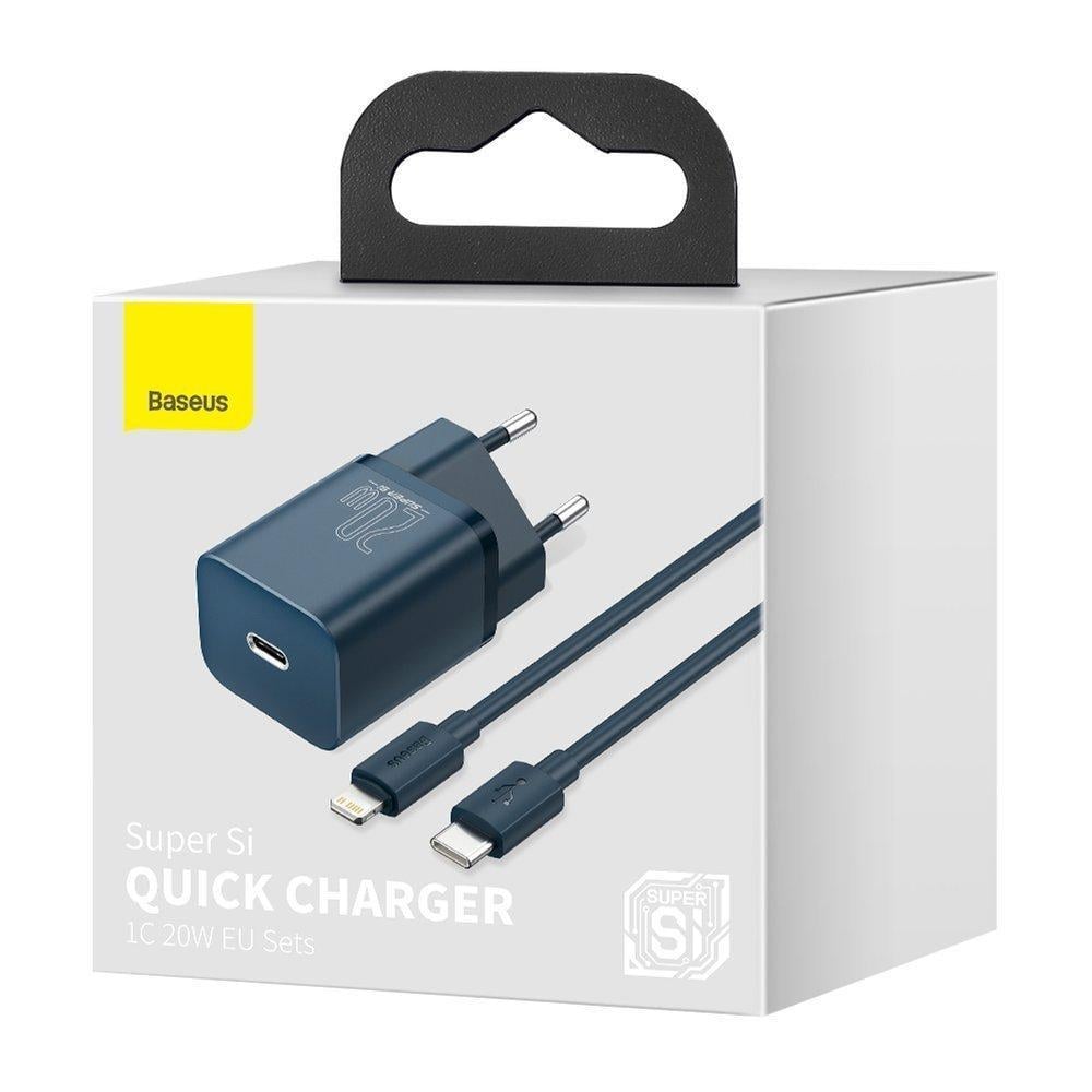 Зарядний пристрій мережевий BASEUS Super Si Quick Charger 1C 20W EU Blue (CCSUP-B03) - фото 9