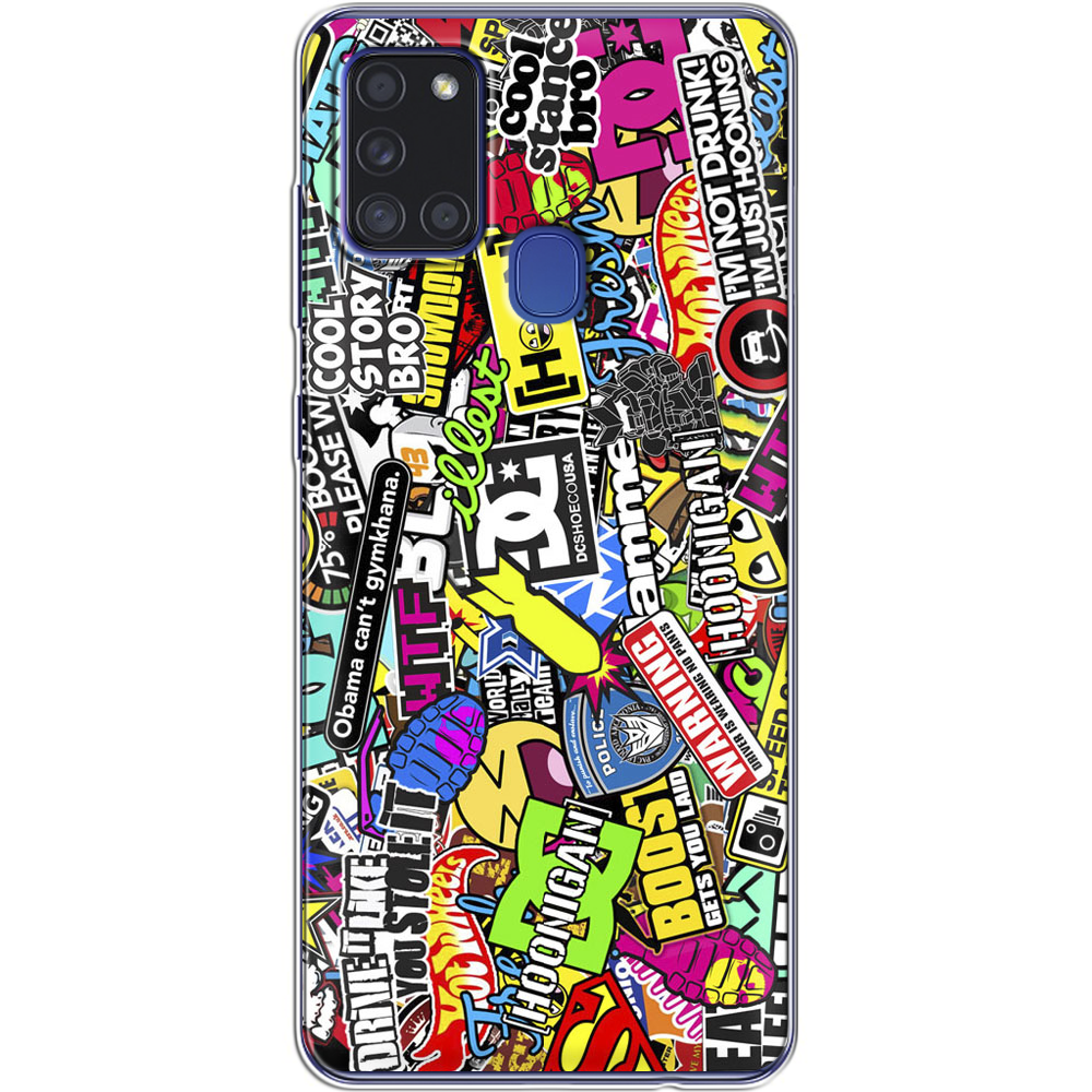 Чохол Boxface Samsung A217 Galaxy A21s Multicolored Inscriptions Прозорий силікон (40006-up880-40006)