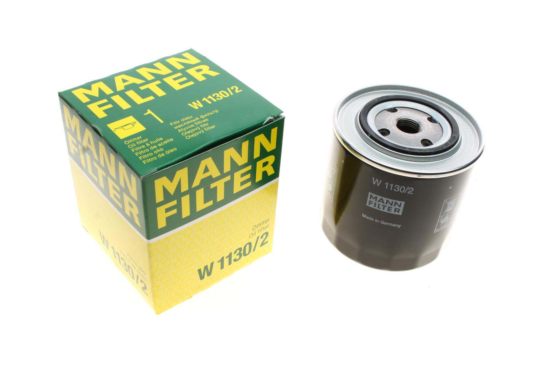 Фильтр масляный Mann-Filter для Audi 100 2,5TDI 93-94/Audi A6 2,5TDI АКПП 94-97 (W 1130/2)