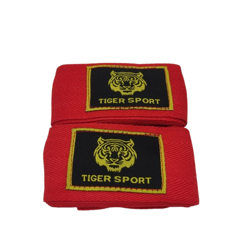 Бинт боксерский TigerSport 1,5 м хлопок Красный (151572)