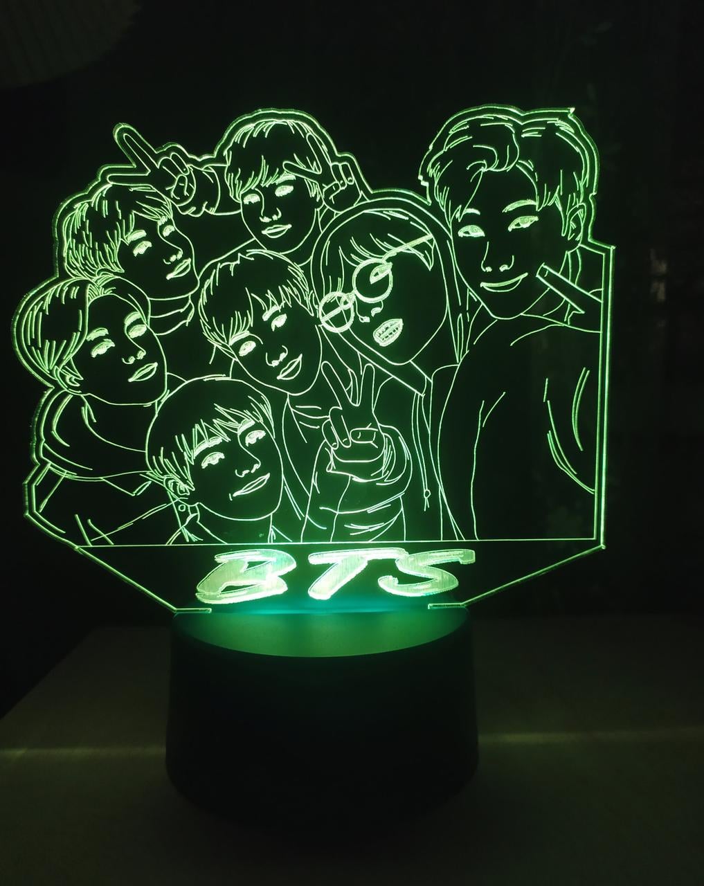 3D-ночник BTS несколько подсветок/на пульте (1840469311)