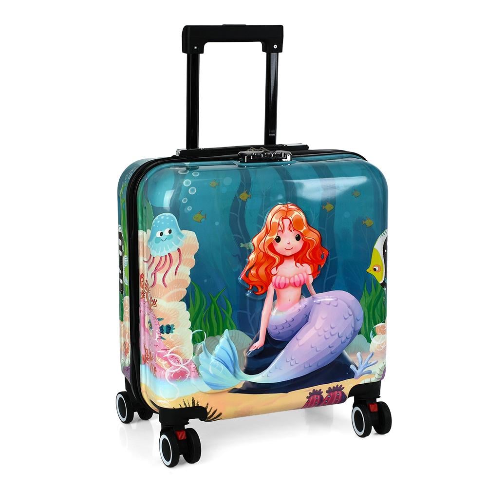 Валіза пластикова YG0355-03 39x47x23 см Зелений (31487791)