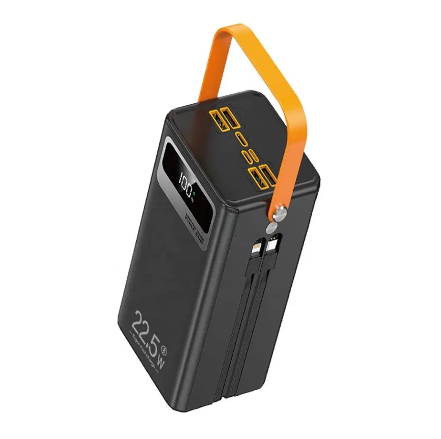 Повербанк WUW TUGII Y105 50000 mAh со встроенными кабелями и LED-дисплеем (151888)