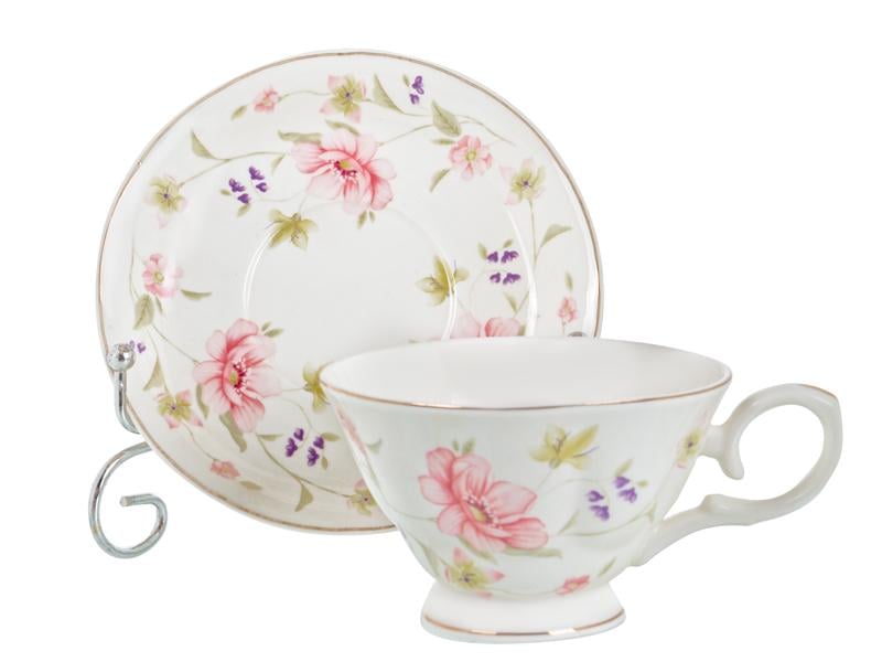 Чайний набір Lefard Лаура на 6 персон чашки 220 мл Білий (943-095)
