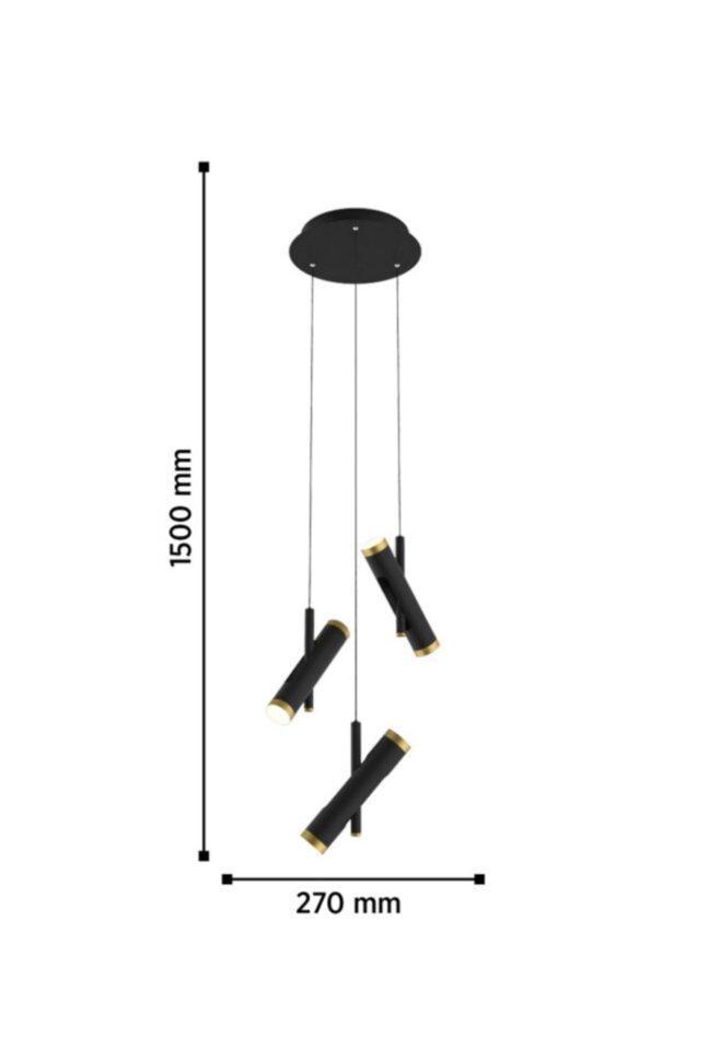 Люстра WunderLicht Ki5428 27x150 см Черно-золотистый (KI5428-33B) - фото 2