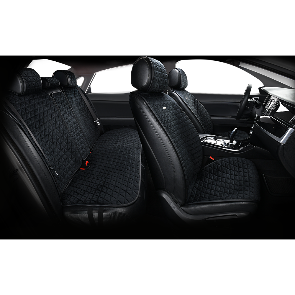 Накидки на сидіння авто Elegant Milano EL 700 306 з алькантари Чорний (1562704482)